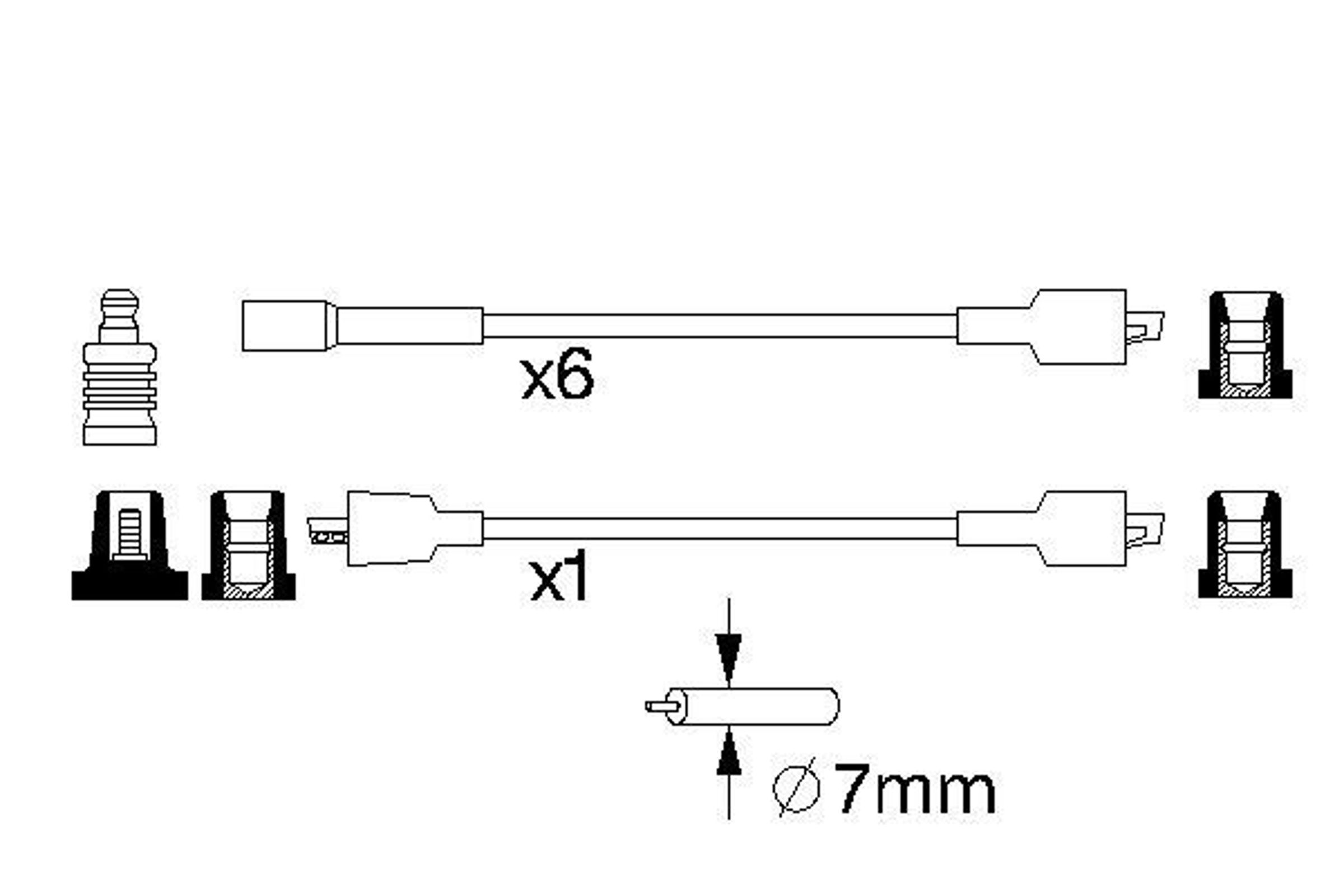 Комплект проводов зажигания BOSCH 0986357011
