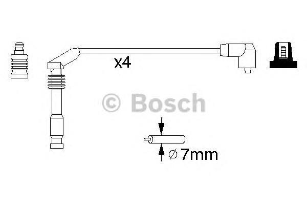 Комплект проводов зажигания BOSCH 0986357126
