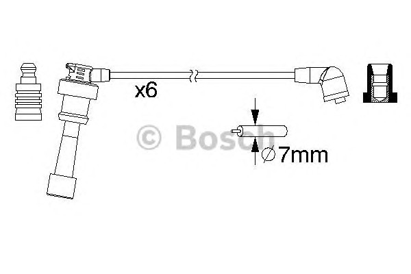 Комплект проводов зажигания BOSCH 0986357218