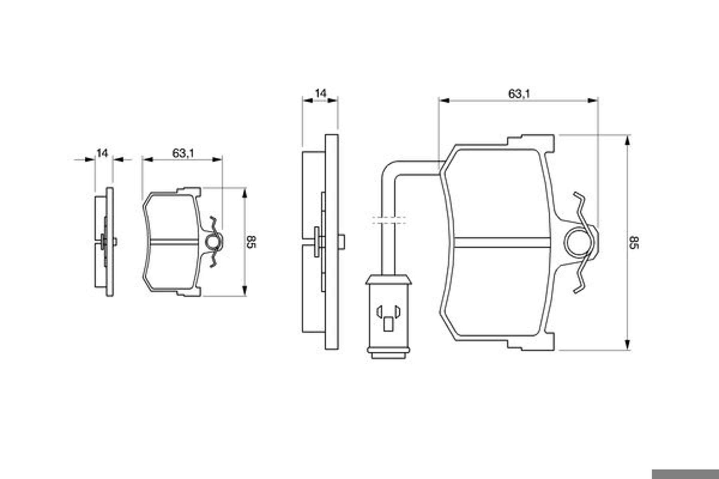 Колодки тормозные дисковые BOSCH 0986424013