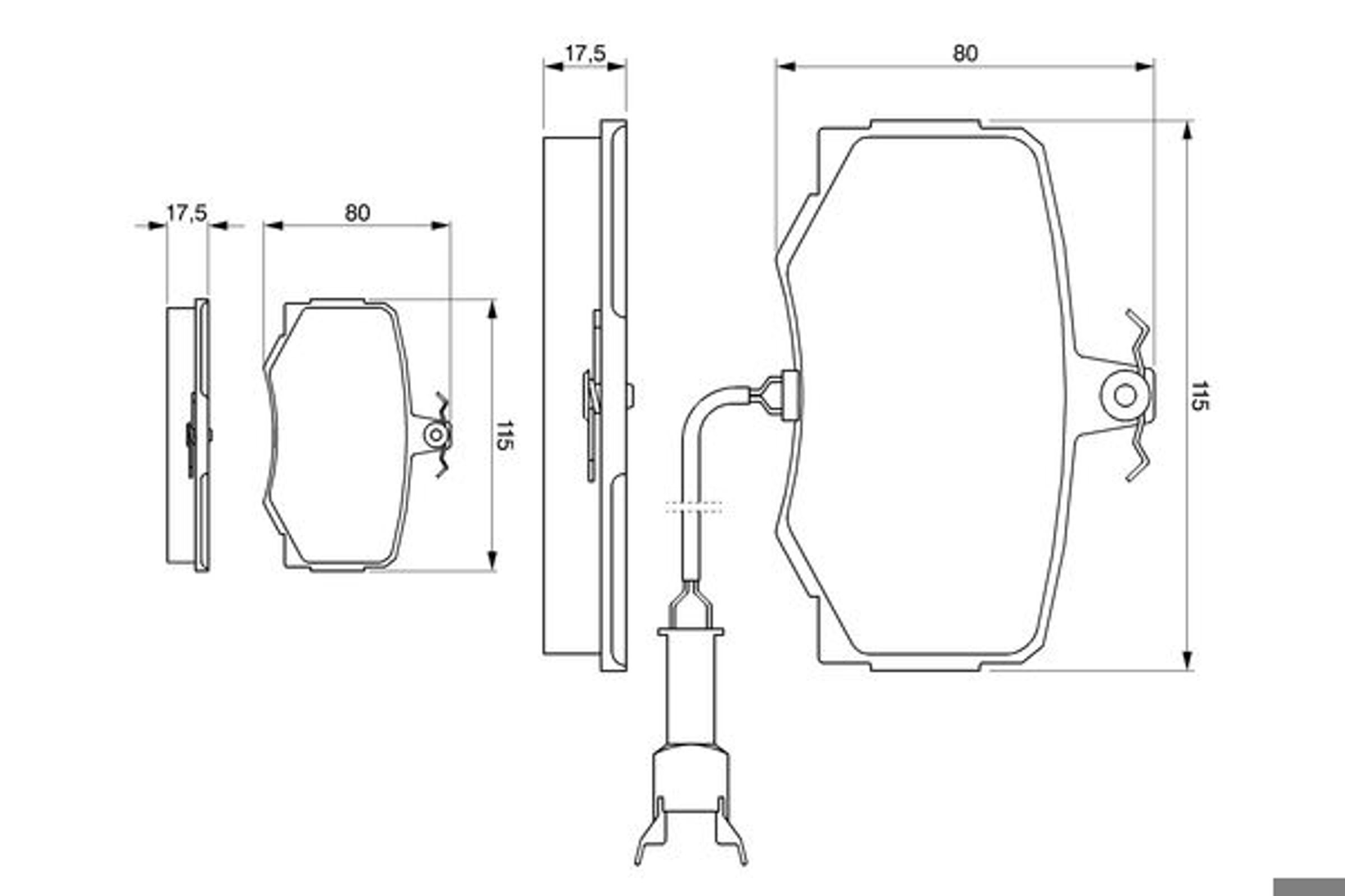 Колодки тормозные дисковые BOSCH 0986424018
