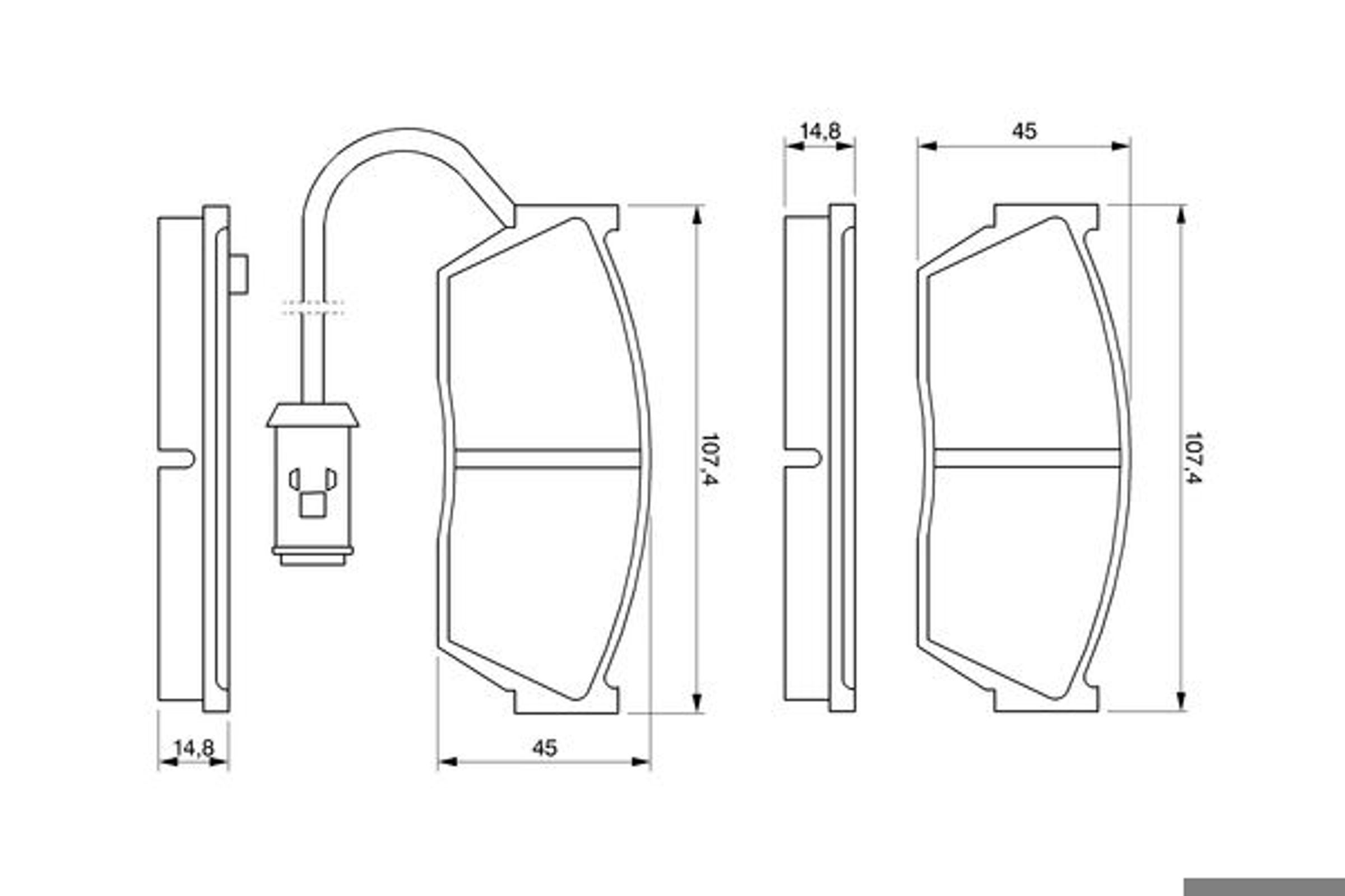 Колодки тормозные дисковые BOSCH 0986424110