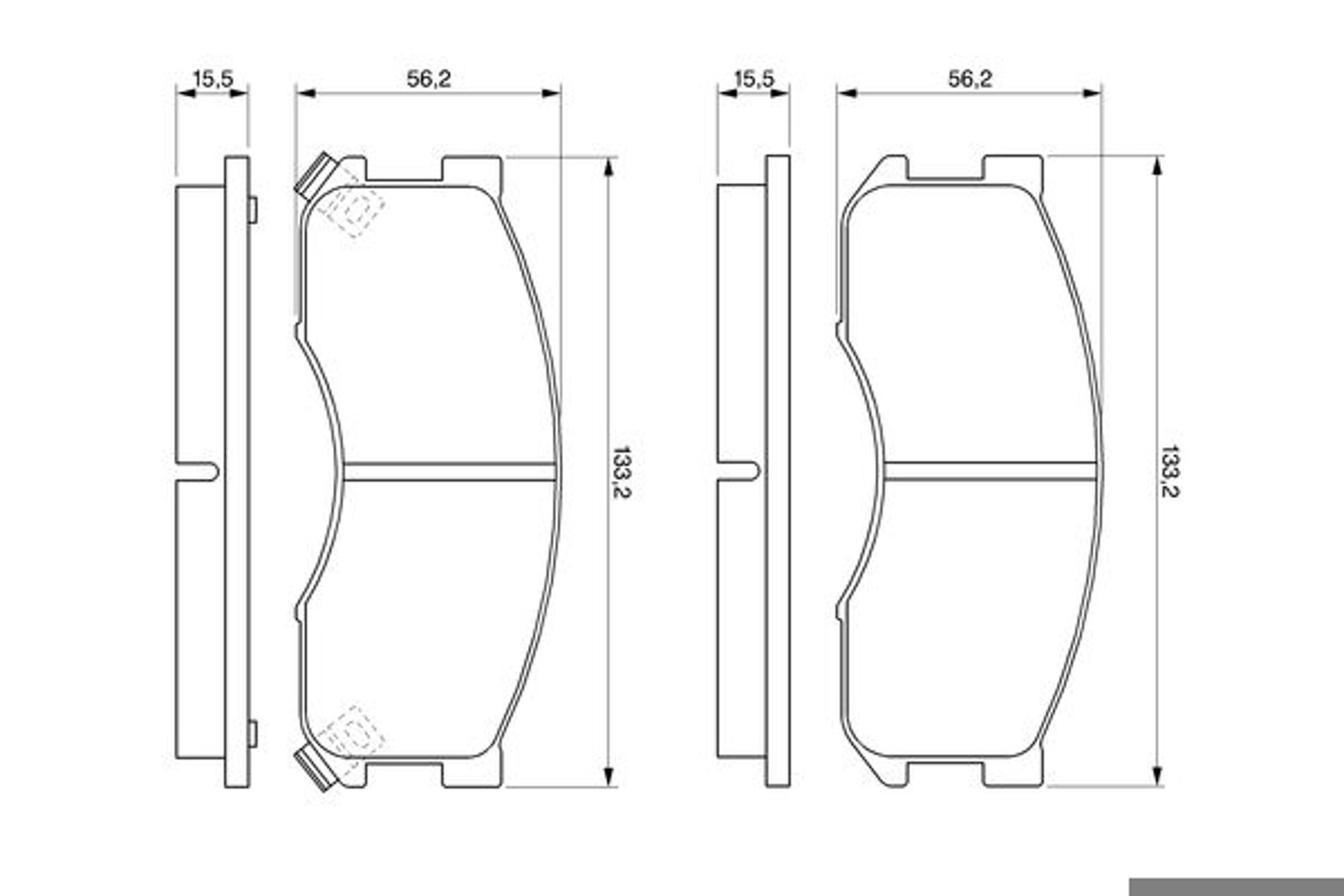Колодки тормозные дисковые BOSCH 0986424202