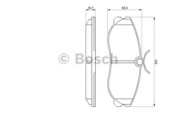 Комплект тормозных колодок дискового тормоза BOSCH 0986424204
