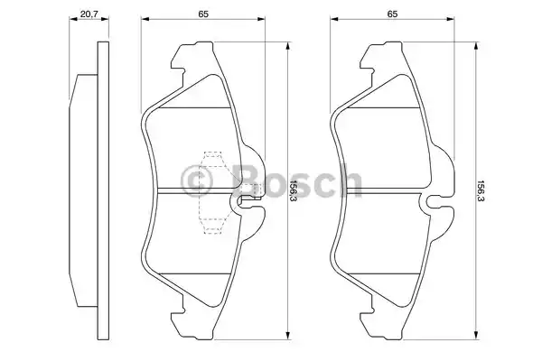 Комплект тормозных колодок дискового тормоза BOSCH 0986424218