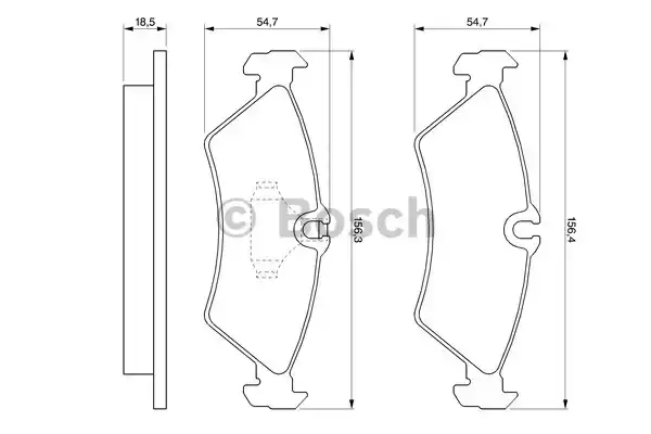 Комплект тормозных колодок дискового тормоза BOSCH 0986424219