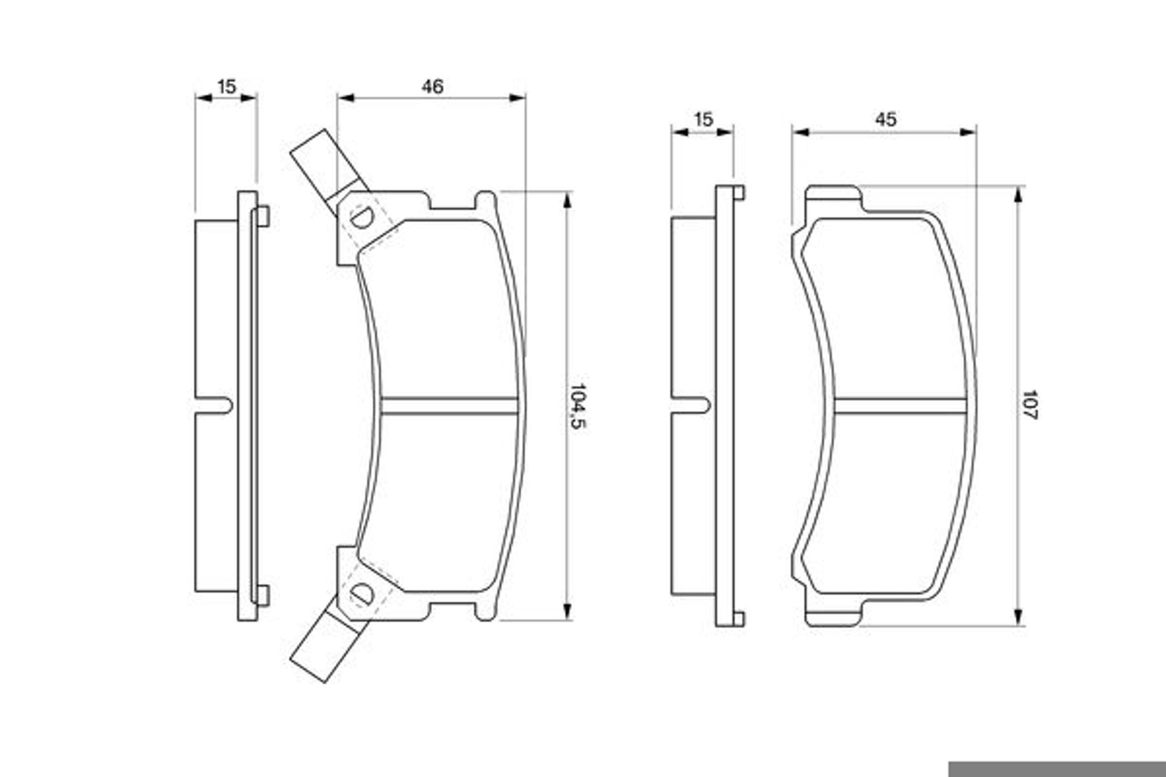 Колодки тормозные дисковые BOSCH 0986424239