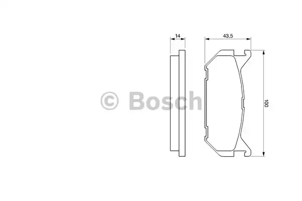Комплект тормозных колодок дискового тормоза BOSCH 0986424266