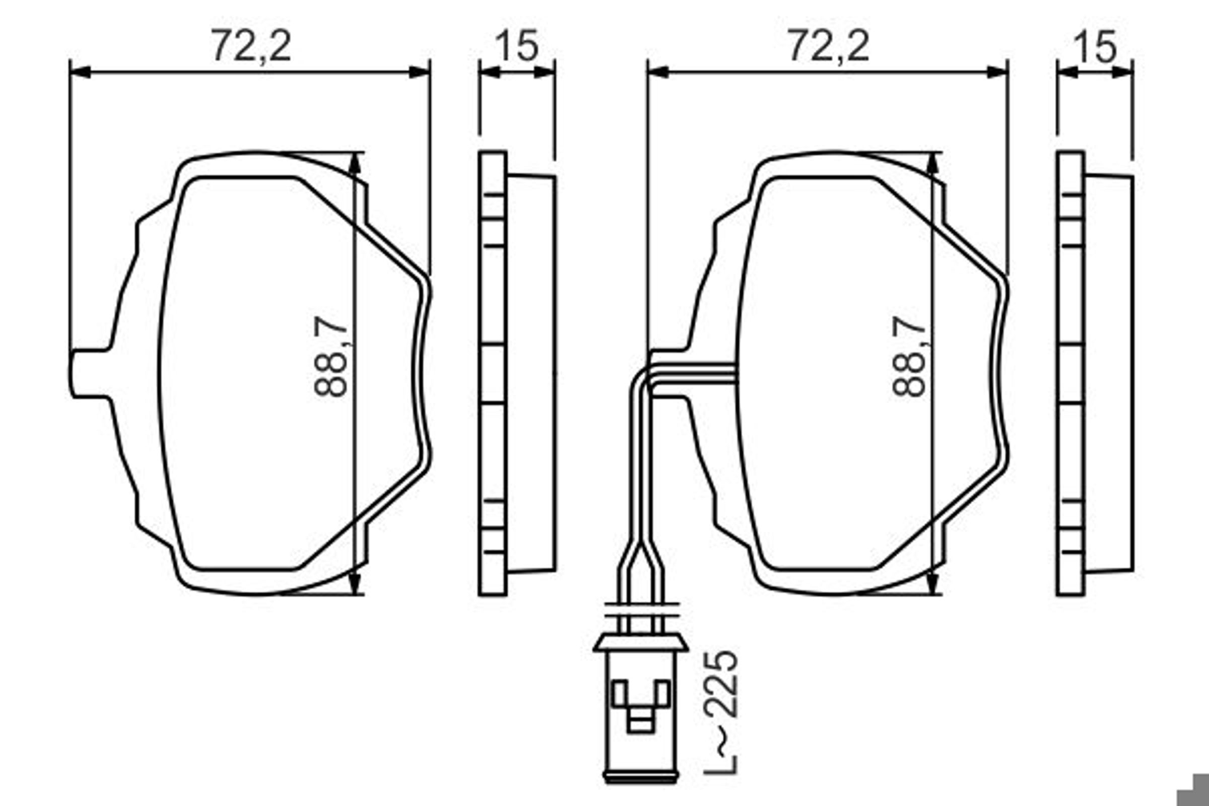 Колодки тормозные дисковые BOSCH 0986424267