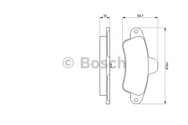 Комплект тормозных колодок дискового тормоза BOSCH 0986424277