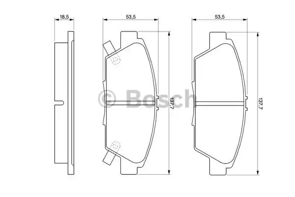 Комплект тормозных колодок дискового тормоза BOSCH 0986424289