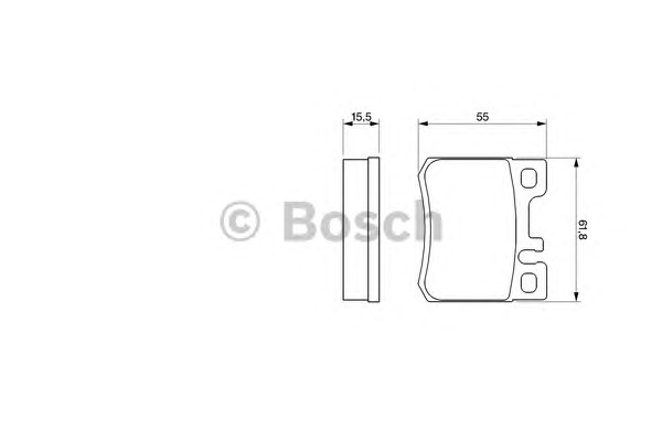 Комплект тормозных колодок дискового тормоза BOSCH 0986424358