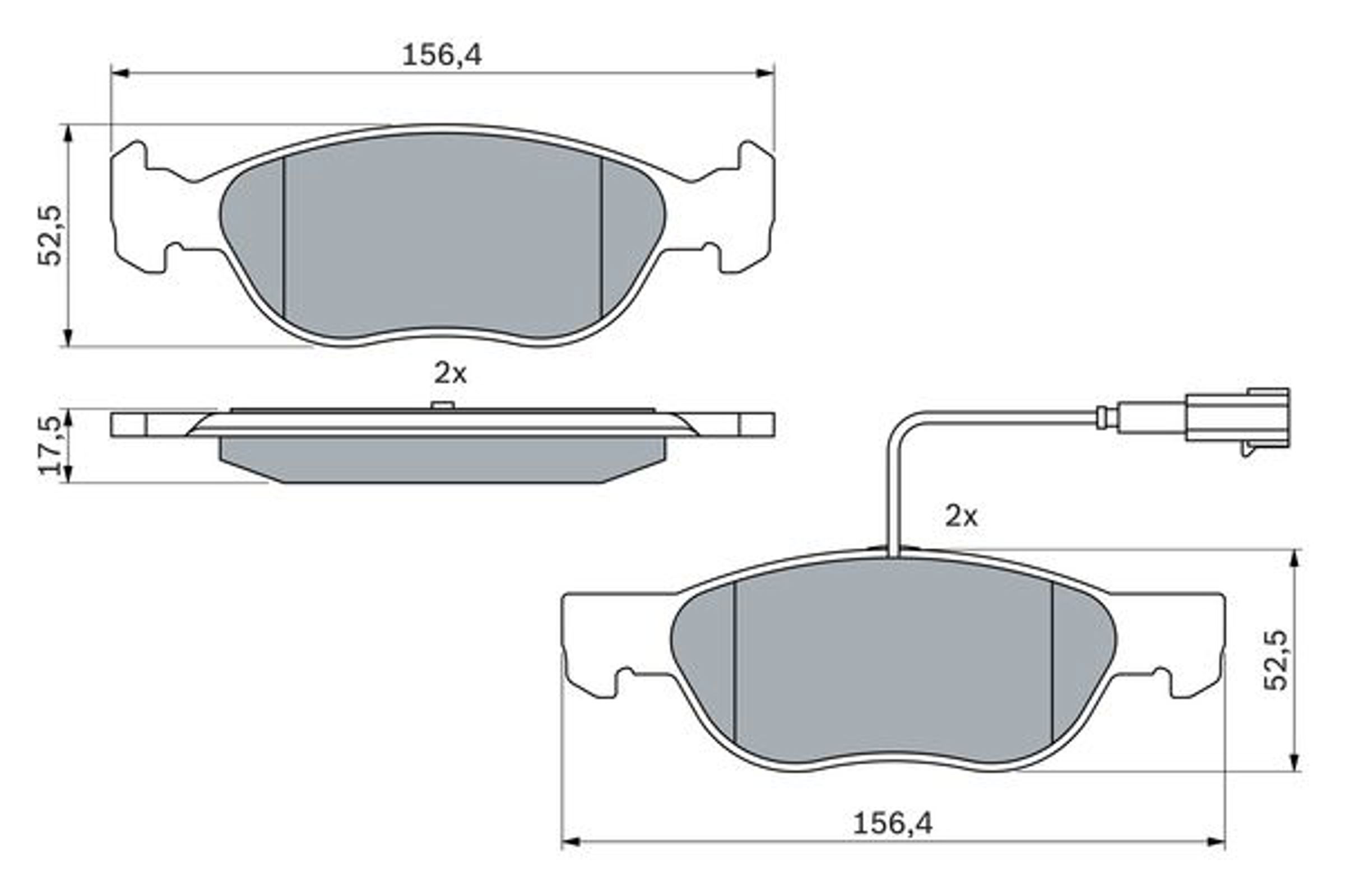 Колодки тормозные дисковые BOSCH 0986424362