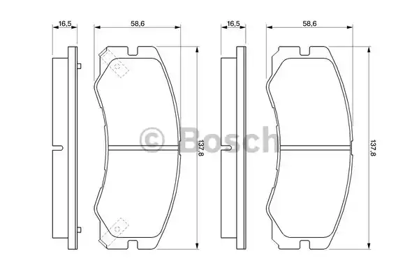 Комплект тормозных колодок дискового тормоза BOSCH 0986424366