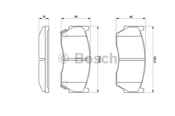 Комплект тормозных колодок дискового тормоза BOSCH 0986424369