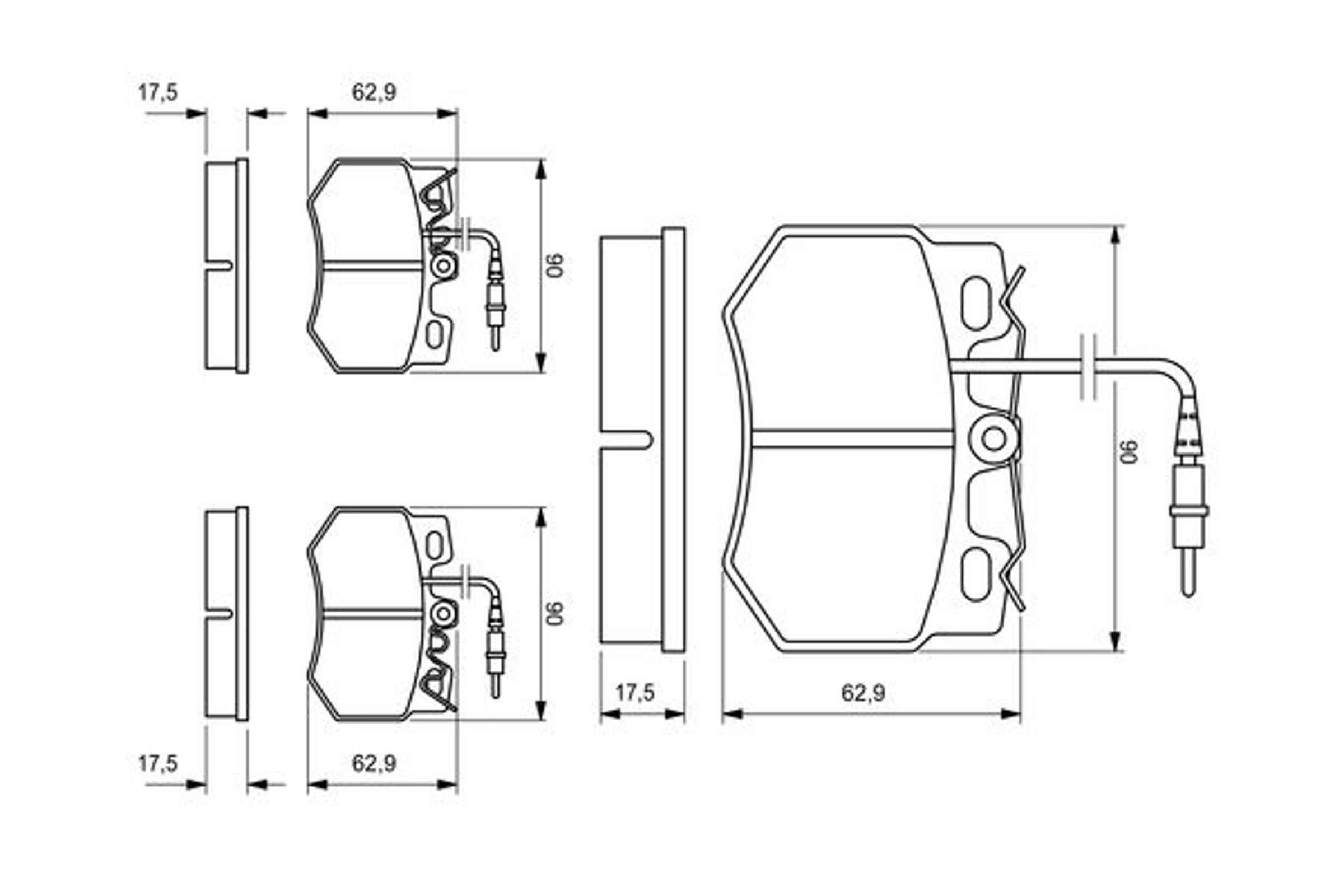 Колодки тормозные дисковые BOSCH 0986424376