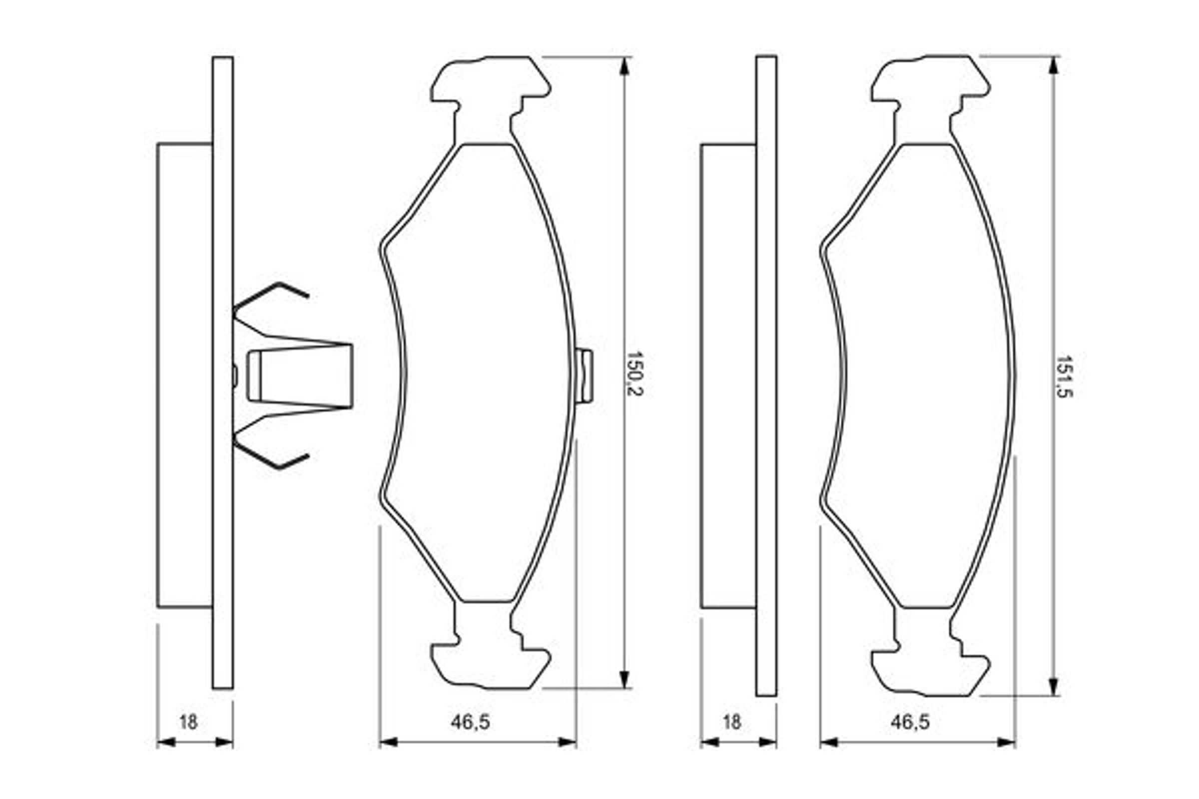 Колодки тормозные дисковые BOSCH 0986424462