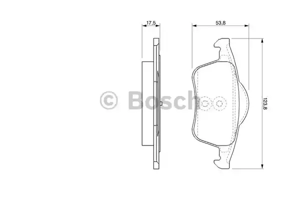 Комплект тормозных колодок дискового тормоза BOSCH 0986424539