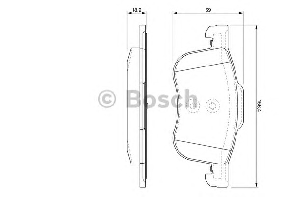 Комплект тормозных колодок дискового тормоза BOSCH 0986424540