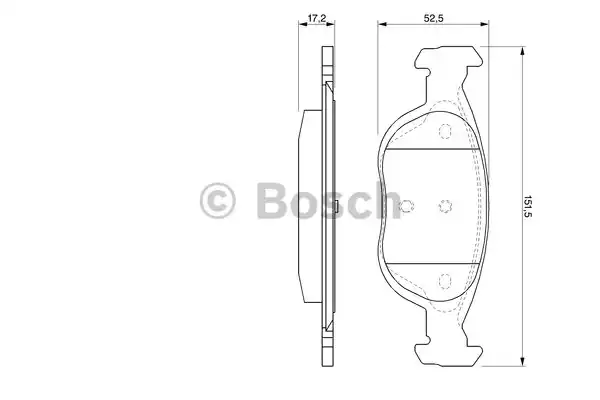 Комплект тормозных колодок дискового тормоза BOSCH 0986424544