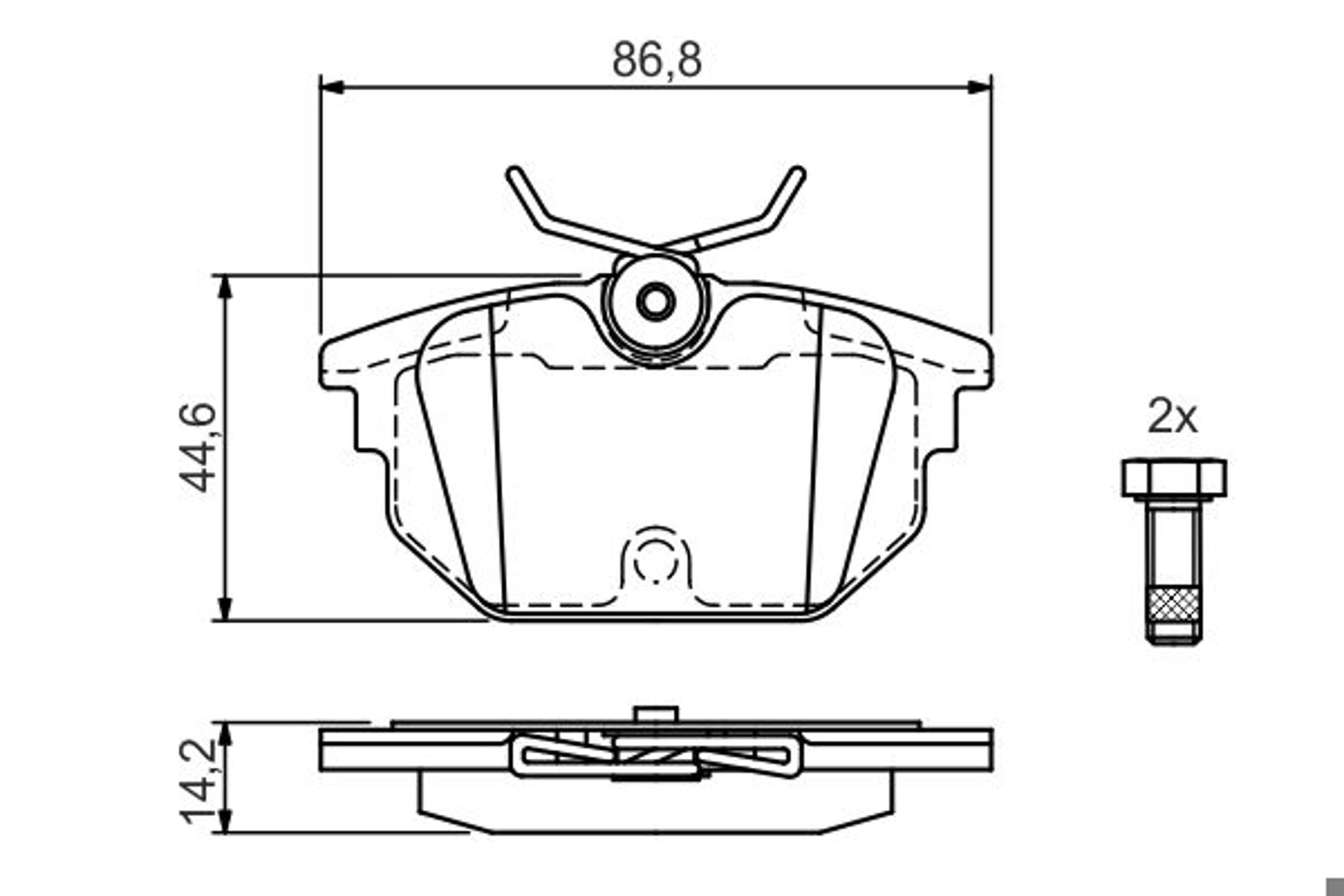Колодки тормозные дисковые BOSCH 0986424545