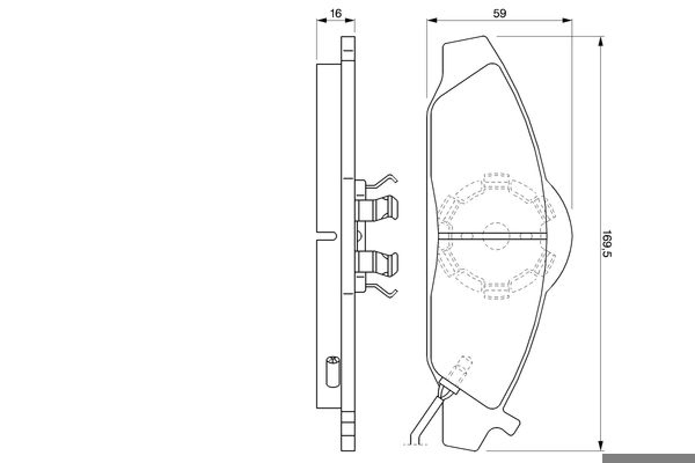 Колодки тормозные дисковые BOSCH 0986424551