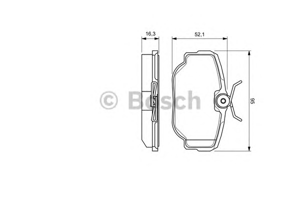 Комплект тормозных колодок дискового тормоза BOSCH 0986424564