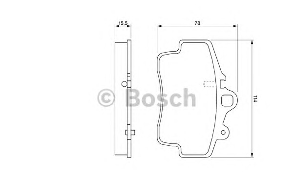 Комплект тормозных колодок дискового тормоза BOSCH 0986424570