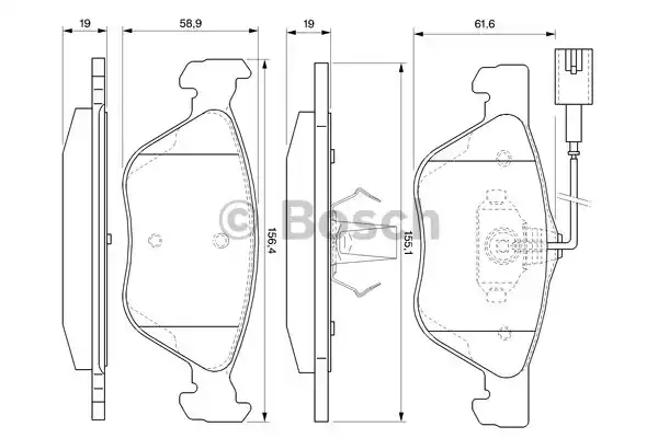Колодки тормозные дисковые BOSCH 0986424576
