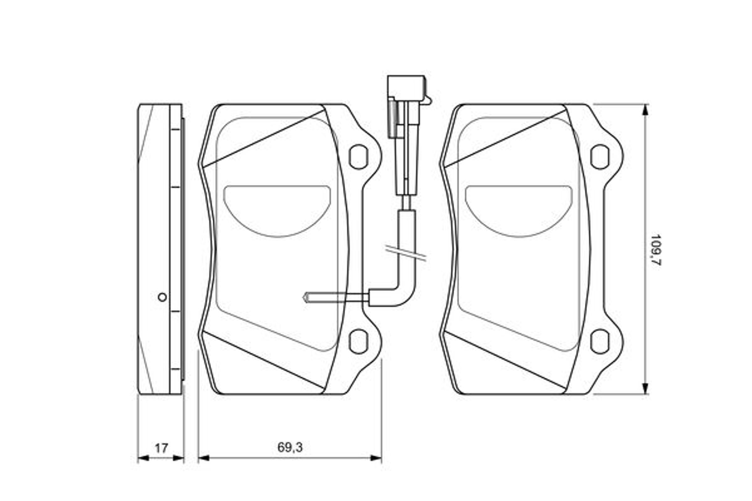 Колодки тормозные дисковые BOSCH 0986424579