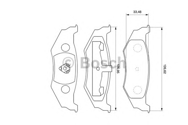 Комплект тормозных колодок дискового тормоза BOSCH 0986424585