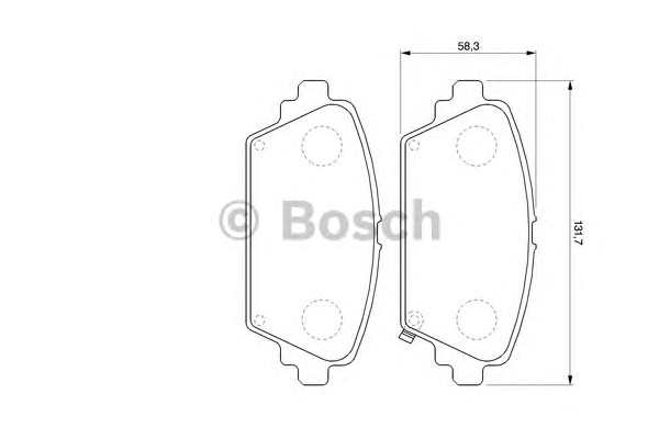 Комплект тормозных колодок дискового тормоза BOSCH 0986424663