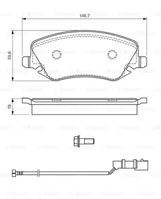 Колодки тормозные дисковые BOSCH 0986424679