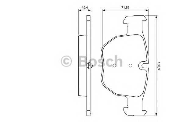 Комплект тормозных колодок дискового тормоза BOSCH 0986424687