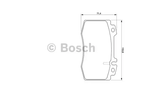 Комплект тормозных колодок дискового тормоза BOSCH 0986424705