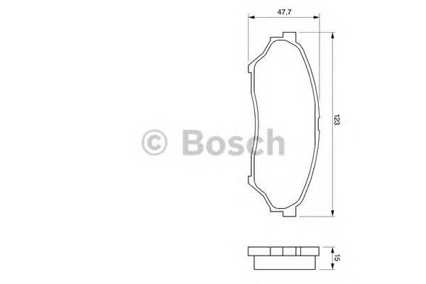 Комплект тормозных колодок дискового тормоза BOSCH 0986424713