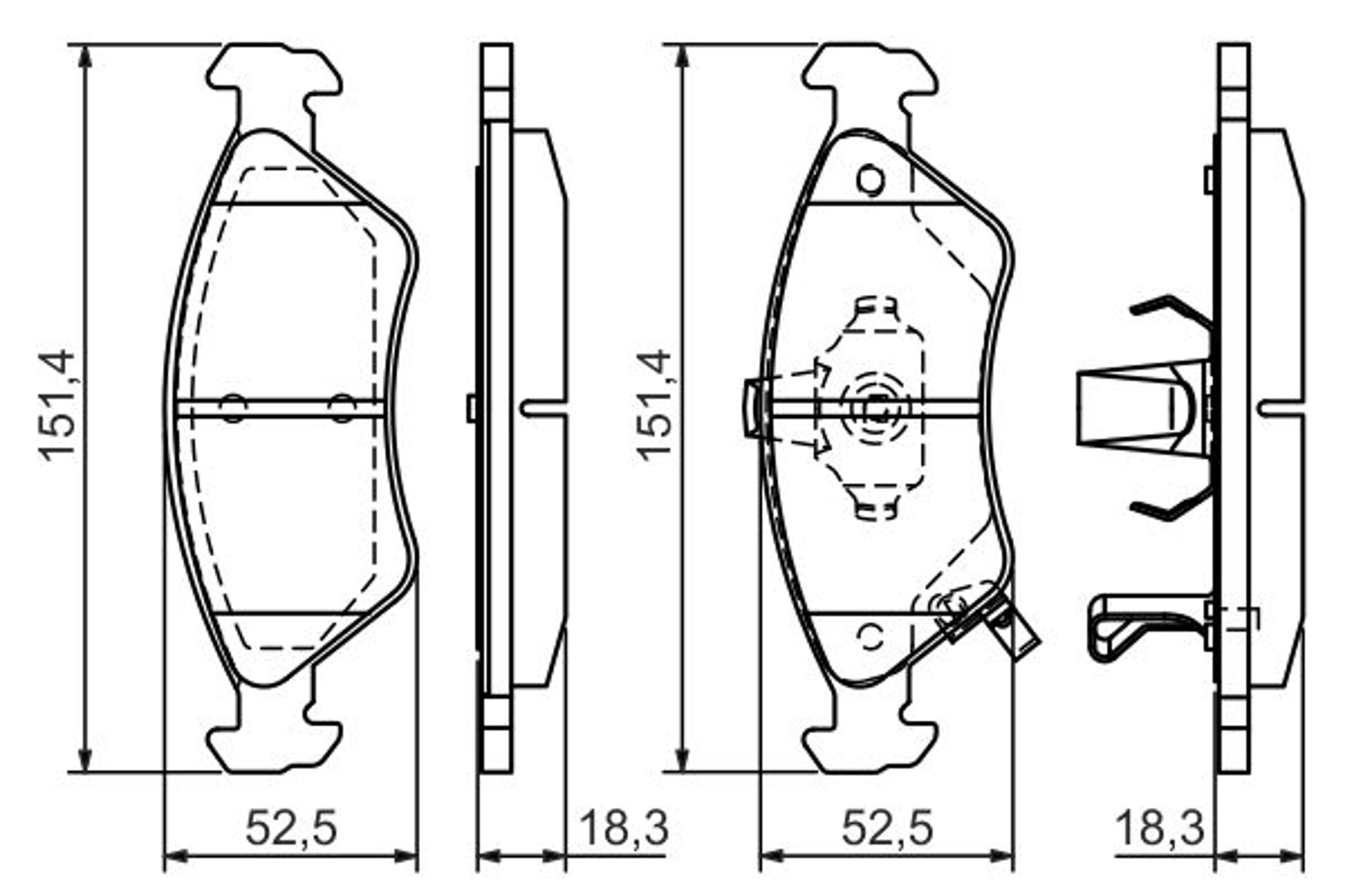 Колодки тормозные дисковые BOSCH 0986424725