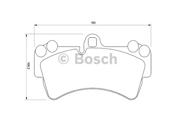 Комплект тормозных колодок дискового тормоза BOSCH 0986424739