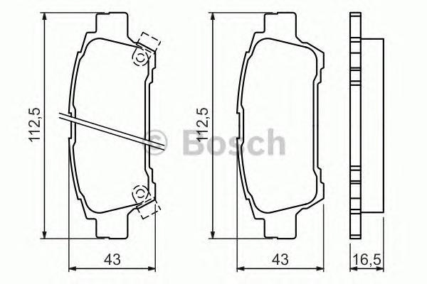 Комплект тормозных колодок дискового тормоза BOSCH 0986424762