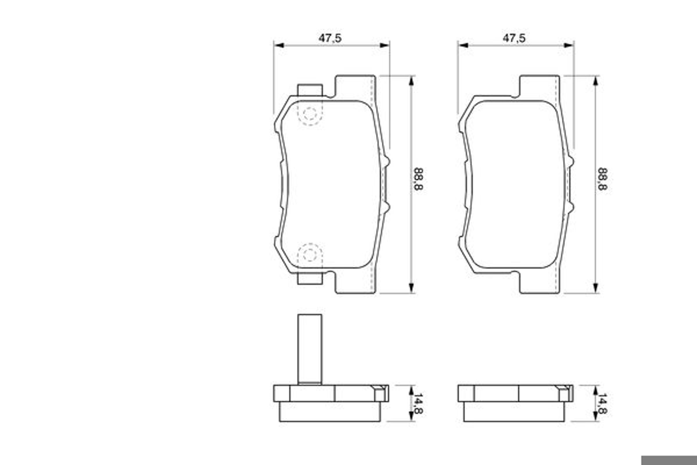 Колодки тормозные дисковые BOSCH 0986424771