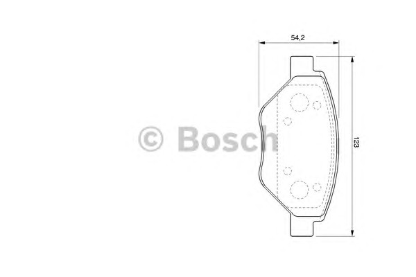 Комплект тормозных колодок дискового тормоза BOSCH 0986424774