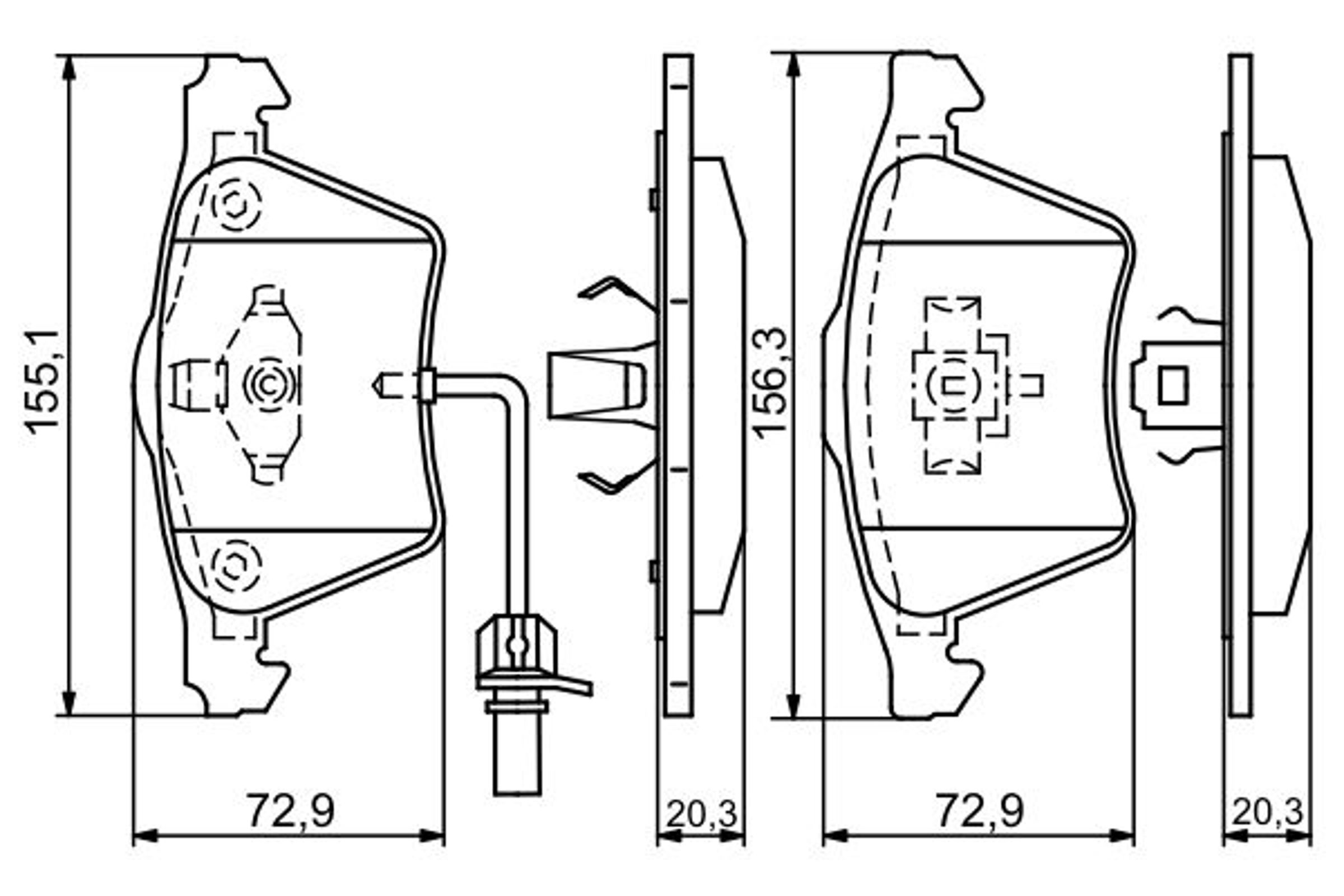 Колодки тормозные дисковые BOSCH 0986424806