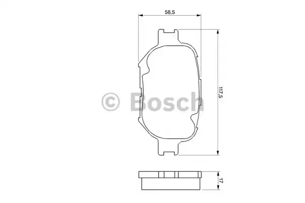 Комплект тормозных колодок дискового тормоза BOSCH 0986424808