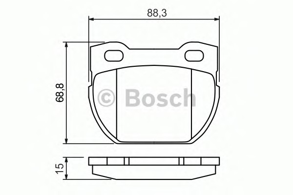Комплект тормозных колодок дискового тормоза BOSCH 0986424827