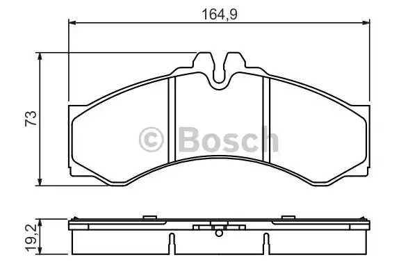 Комплект тормозных колодок дискового тормоза BOSCH 0986424832