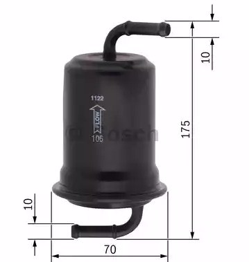 Фильтр топливный BOSCH 0986450108