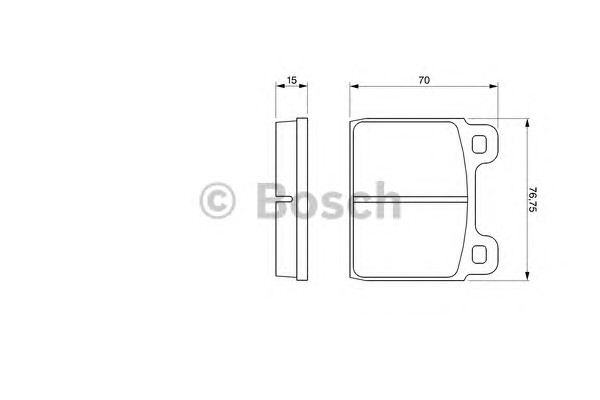 Комплект тормозных колодок дискового тормоза BOSCH 0986460113