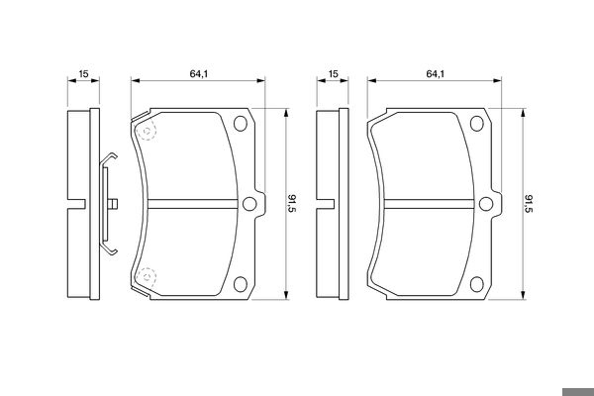 Колодки тормозные дисковые BOSCH 0986460390
