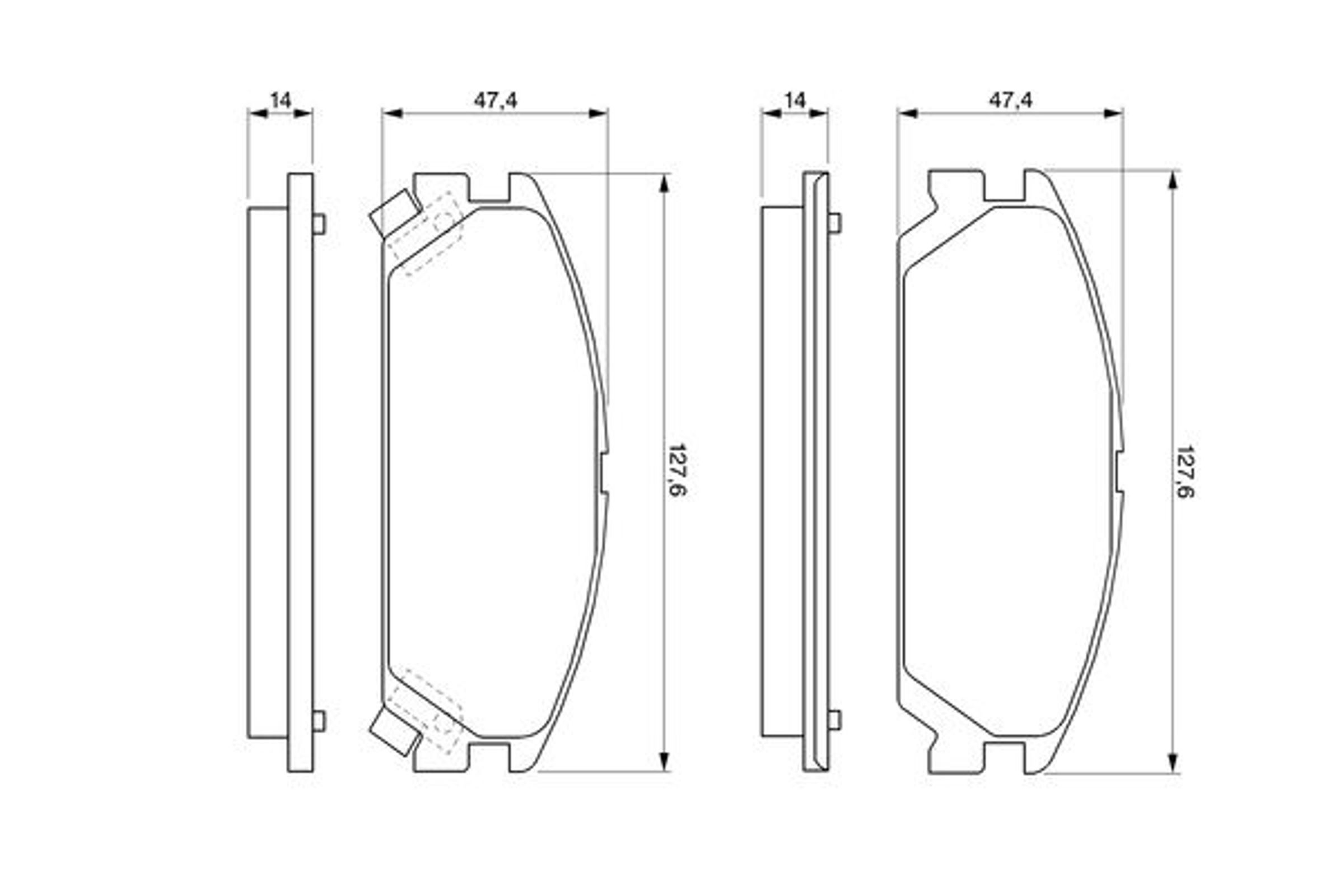 Комплект тормозных колодок дисковый тормоз BOSCH 0986460936