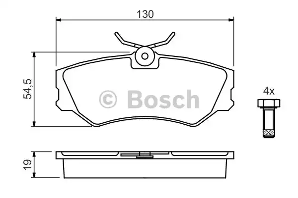 Комплект тормозных колодок дискового тормоза BOSCH 0986460941